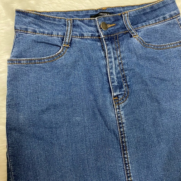 Forever 21  fish cut jeans skirt - Picture 4 of 7